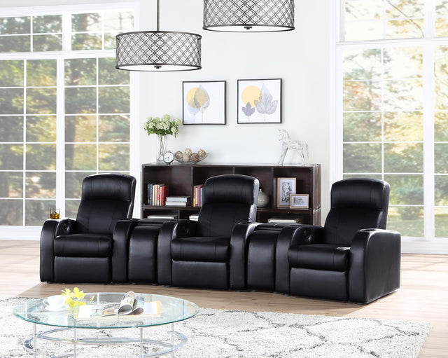 CYRUS THEATER COLLECTION Cyrus 5-piece Upholstered Home Theater Seating 600001-S3A - Ella Furniture