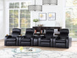 CYRUS THEATER COLLECTION Cyrus 5-piece Upholstered Home Theater Seating 600001-S4B - Ella Furniture