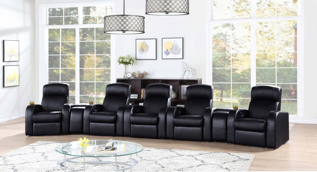 CYRUS THEATER COLLECTION Cyrus 7-piece Upholstered Home Theater Seating 600001-S5B - Ella Furniture