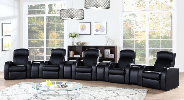 CYRUS THEATER COLLECTION Cyrus 9-piece Upholstered Home Theater Seating 600001-S5A - Ella Furniture