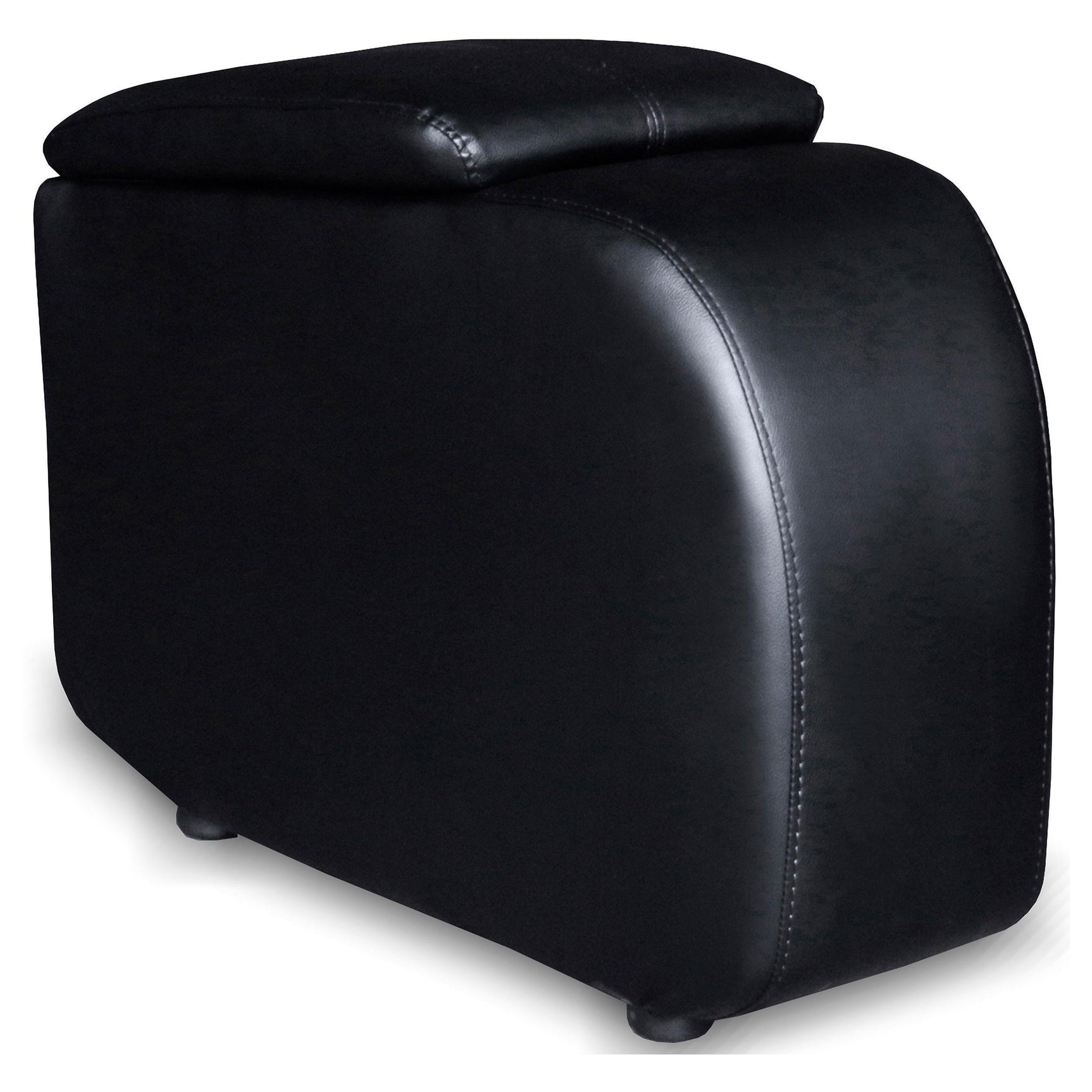 CYRUS THEATER COLLECTION Cyrus Upholstered Home Theater Storage Wedge Console Black 600002 - Ella Furniture