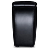 CYRUS THEATER COLLECTION Cyrus Upholstered Home Theater Storage Wedge Console Black 600002 - Ella Furniture