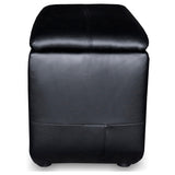 CYRUS THEATER COLLECTION Cyrus Upholstered Home Theater Storage Wedge Console Black 600002 - Ella Furniture