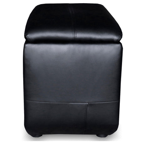 CYRUS THEATER COLLECTION Cyrus Upholstered Home Theater Storage Wedge Console Black 600002 - Ella Furniture