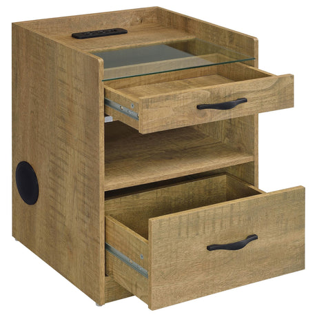 Furda Mango 2-Drawer LED Nightstand with Speaker — product image 3