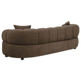 Casarin Brown Fabric Channel-Back Sofa — product image 5
