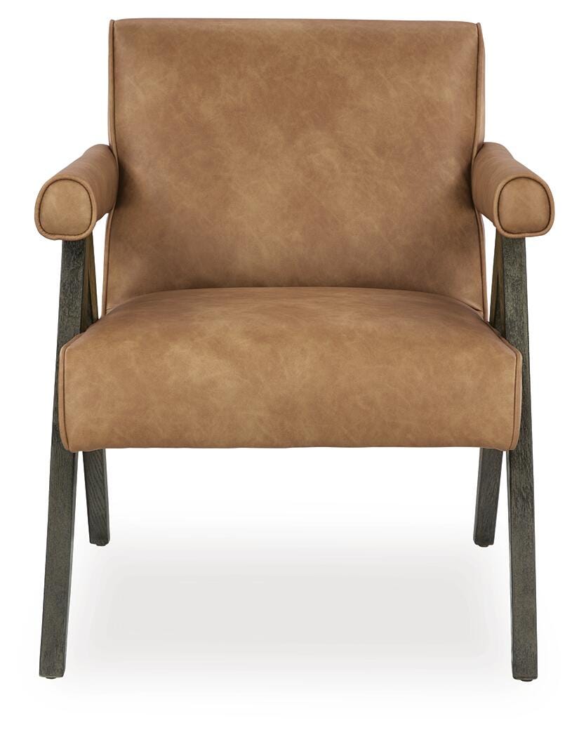 Goda Caramel Accent Chair — front view