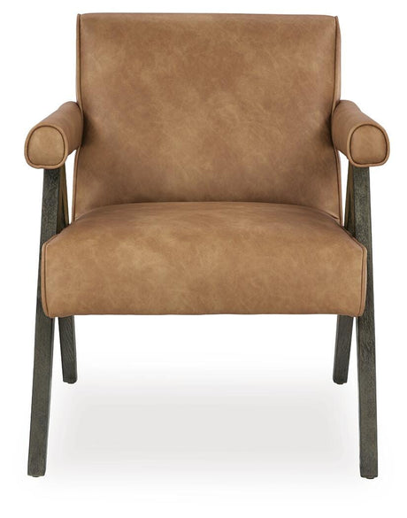 Goda Caramel Accent Chair — front view