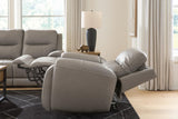 Real Moments Ash Leather Power Reclining Loveseat with Audio Seating — product image 9
