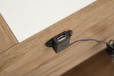Dovander White/Natural End Table — detail view