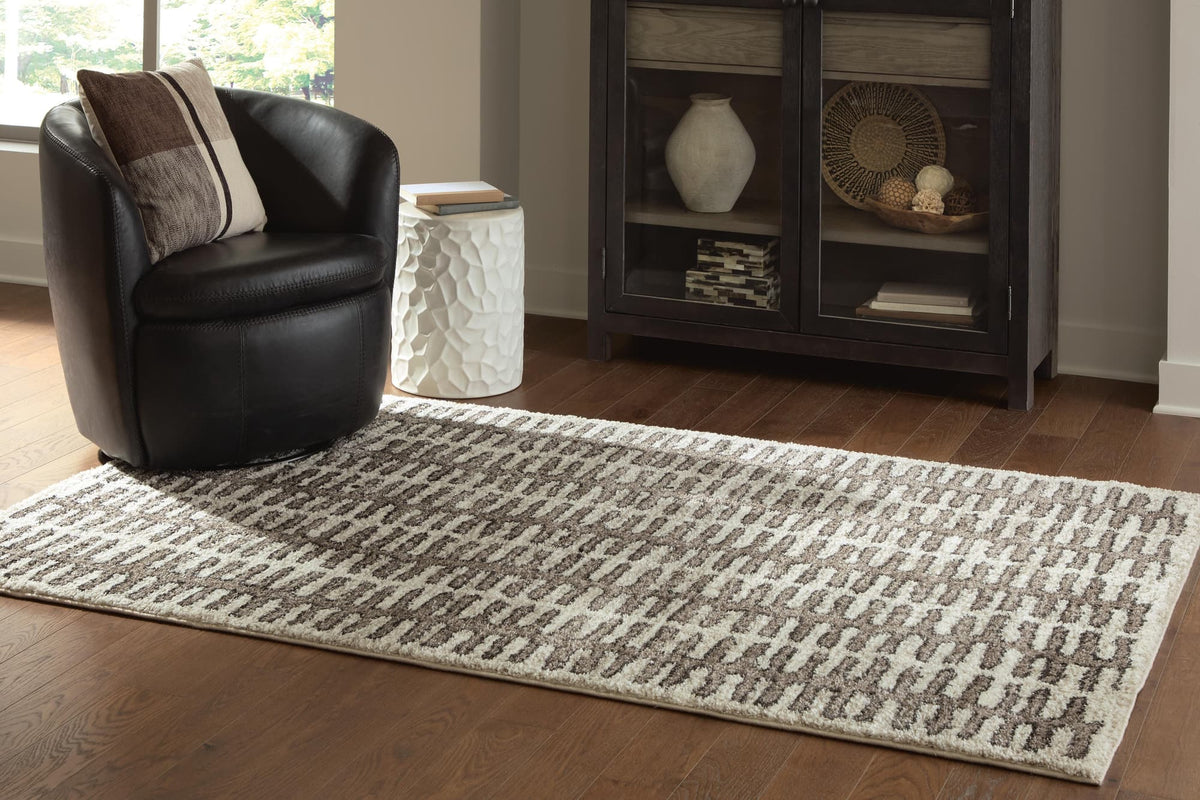 Cartlett White/Taupe/Black Medium Rug — product image 3