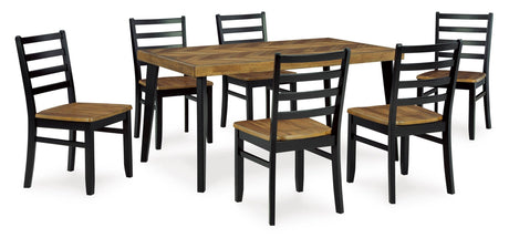 D413-425 Table + 6 Chairs - Ella Furniture