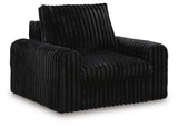 HamlinBay Onyx Chenille Power Gliding Chaise — angled view