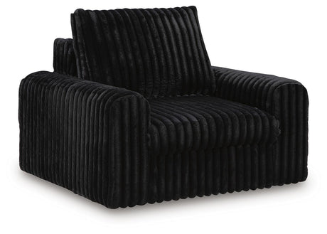 HamlinBay Onyx Chenille Power Gliding Chaise — angled view