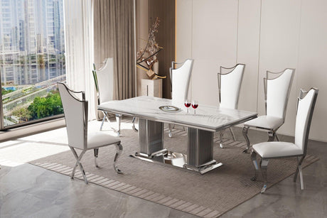 D6061 - Dining Table + 6 Chair Set - Ella Furniture
