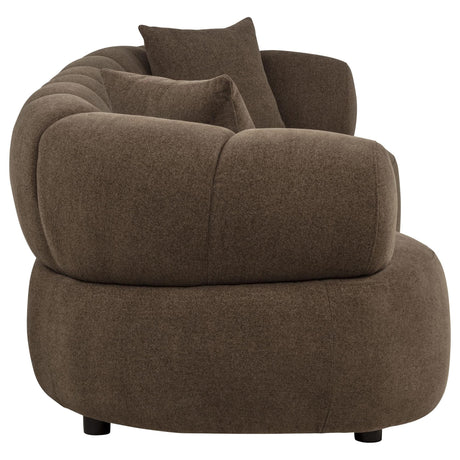 Casarin Brown Fabric Channel-Back Sofa — product image 7