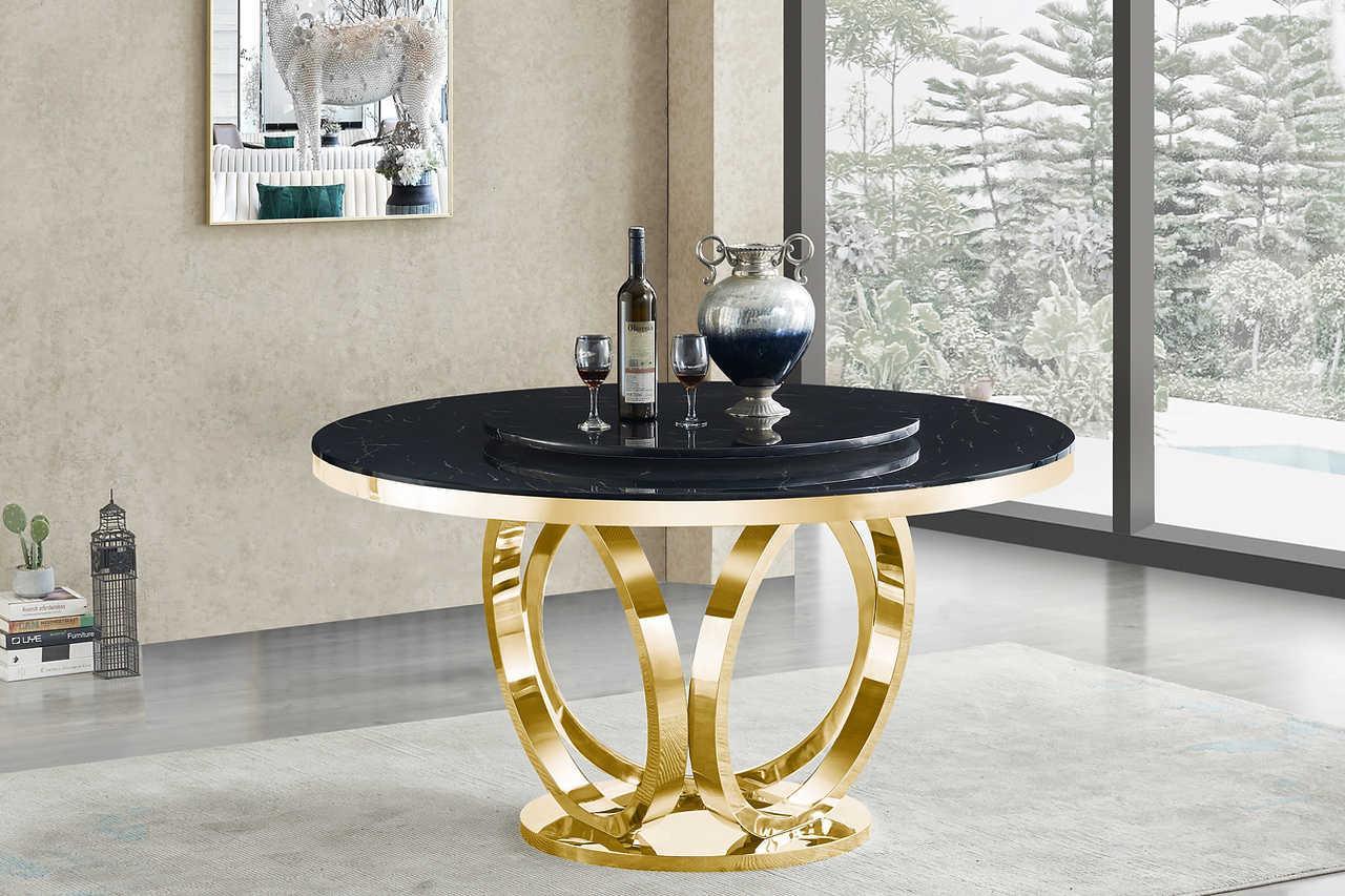 D615 Maxi Table (Black/gold) - Ella Furniture