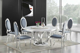 D615 Maxi Table (White/chrome) - Ella Furniture