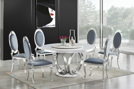 D615 Maxi Table (White/chrome) - Ella Furniture