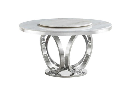 D615 Maxi Table (White/chrome) - Ella Furniture