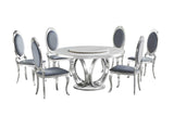 D615 Maxi Table (White/chrome) - Ella Furniture