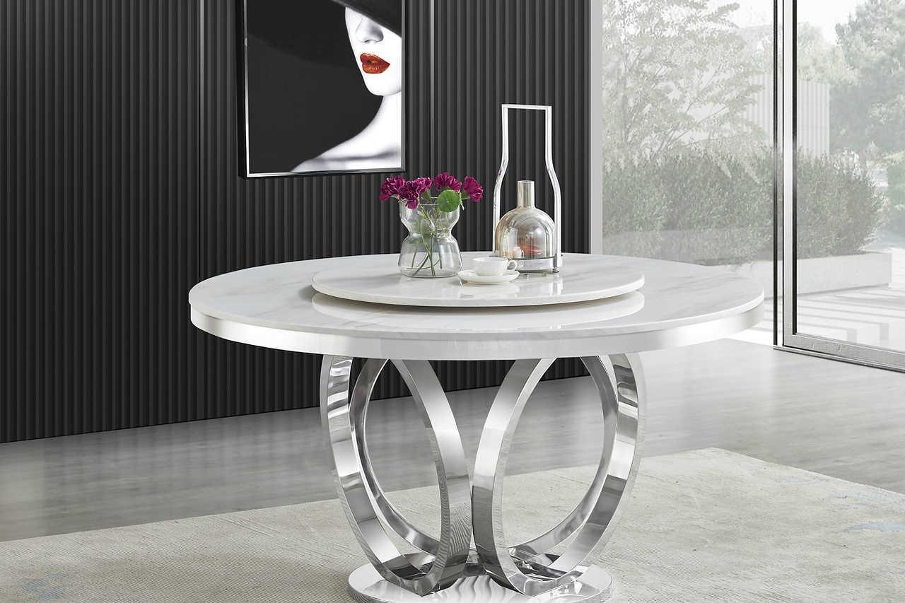 D615 Maxi Table (White/chrome) - Ella Furniture