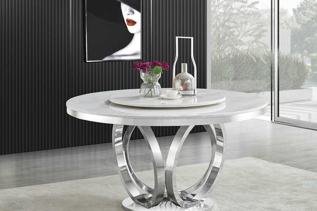D615 Maxi Table (White/chrome) - Ella Furniture