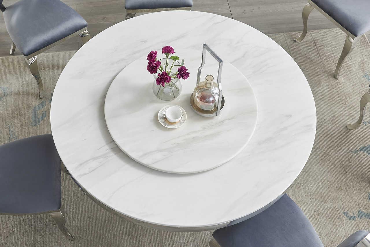 D615 Maxi Table (White/chrome) - Ella Furniture