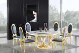 D615 Maxi Table (White/gold) - Ella Furniture