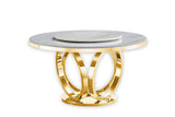 D615 Maxi Table (White/gold) - Ella Furniture