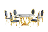 D615 Maxi Table (White/gold) - Ella Furniture