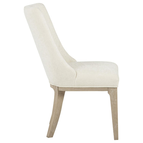 Lucaire Arched Upholstered Dining Side Chair Cream Set of 2 — product image 9