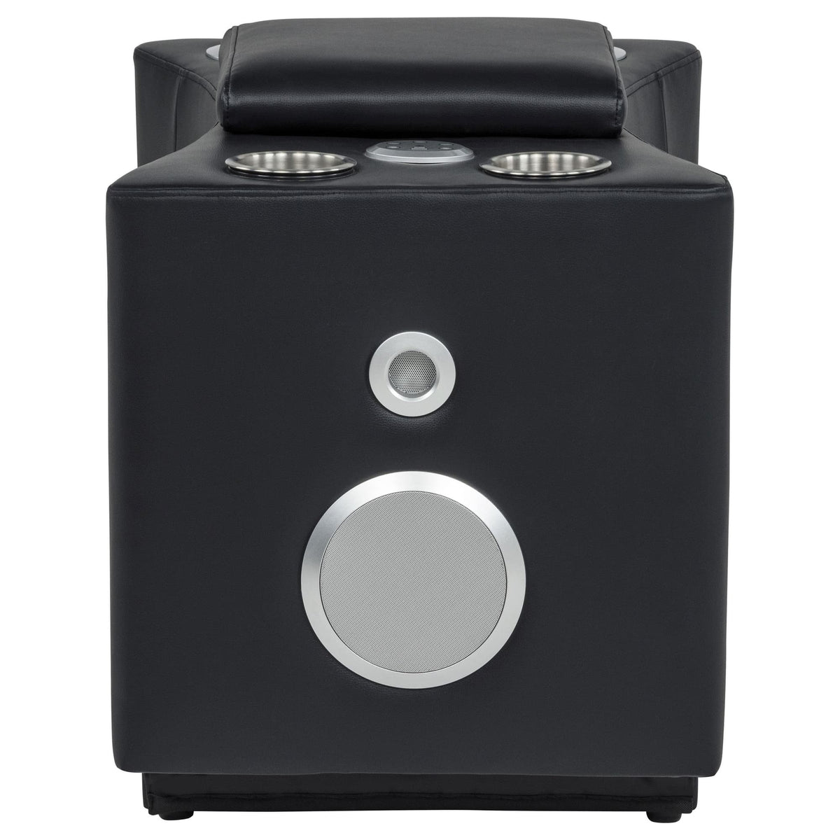 Madden Faux Leather Bluetooth Audio Console with Power Outlet Black — product image 5
