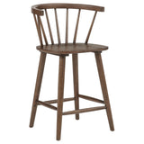 Jeffries 2-Piece Curved Spindle-Back Counter Chair Set Walnut — product image 2