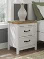 Kerisden White/Brown Nightstand — product view
