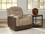 Mixed Motion Brownstone Chenille / Faux Leather Power Recliner — product view