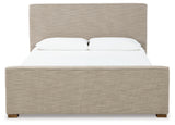 Dakmore Brown Upholstered Panel Bedroom Set - Ella Furniture