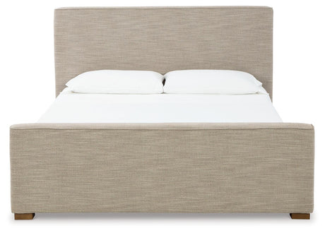Dakmore Brown Upholstered Panel Bedroom Set - Ella Furniture