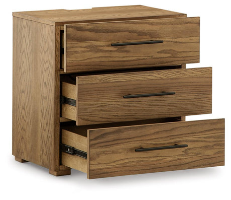 Dakmore Brown Upholstered Panel Bedroom Set - Ella Furniture