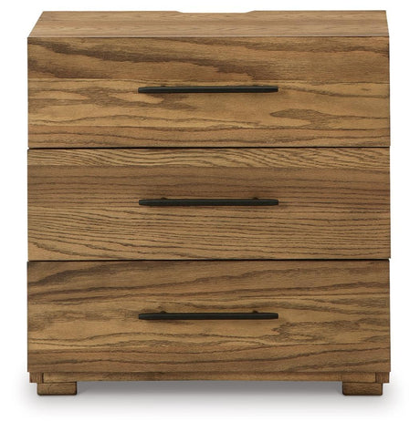 Dakmore Brown Upholstered Panel Bedroom Set - Ella Furniture