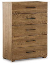 Dakmore Brown Upholstered Panel Bedroom Set - Ella Furniture