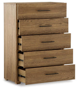 Dakmore Brown Upholstered Panel Bedroom Set - Ella Furniture