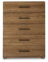 Dakmore Brown Upholstered Panel Bedroom Set - Ella Furniture