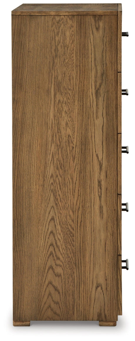 Dakmore Brown Upholstered Panel Bedroom Set - Ella Furniture