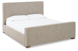Dakmore Brown Upholstered Panel Bedroom Set - Ella Furniture