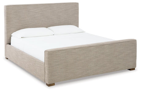 Dakmore Brown Upholstered Panel Bedroom Set - Ella Furniture