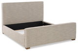 Dakmore Brown Upholstered Panel Bedroom Set - Ella Furniture