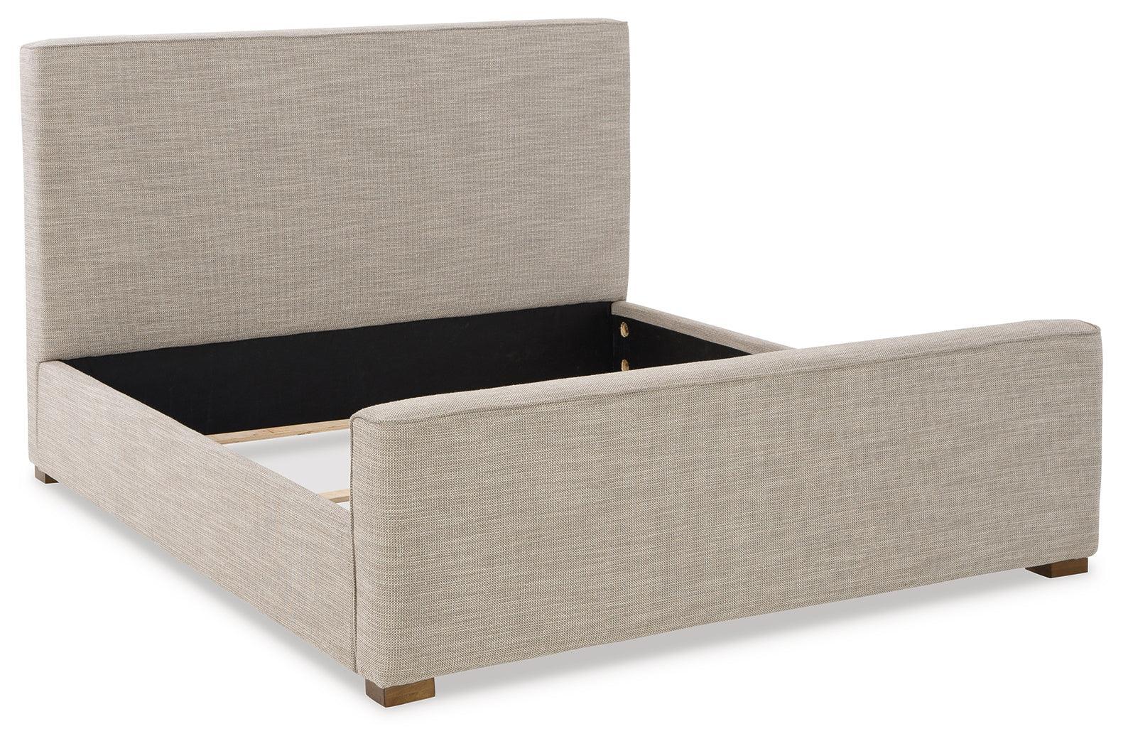 Dakmore Brown Upholstered Panel Bedroom Set - Ella Furniture