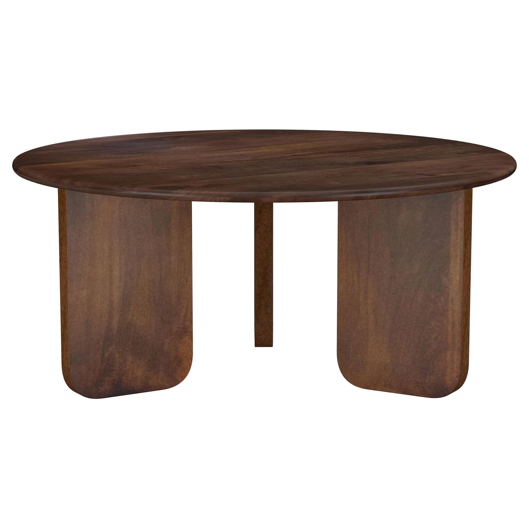 Dale Round Solid Mango Wood Coffee Table Brown 721998 - Ella Furniture