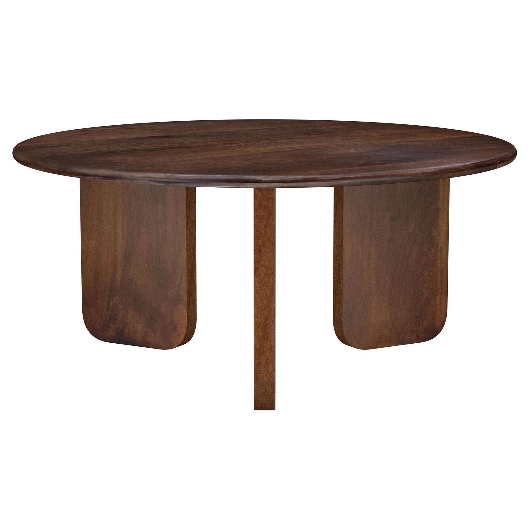 Dale Round Solid Mango Wood Coffee Table Brown 721998 - Ella Furniture